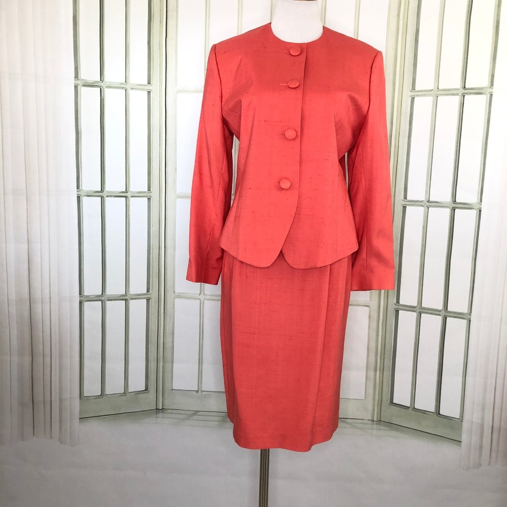 Doncaster Skirt Suit Dupioni Silk Business Suit
